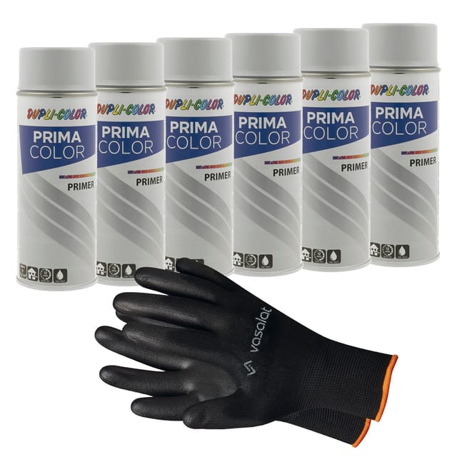 Dupli-color - Vasalat Rostschutz Spray Grau, Grundierung Prima - Haftgrund Spray Zum Schutz Vor Neuer Rostbildung, 6 Stück