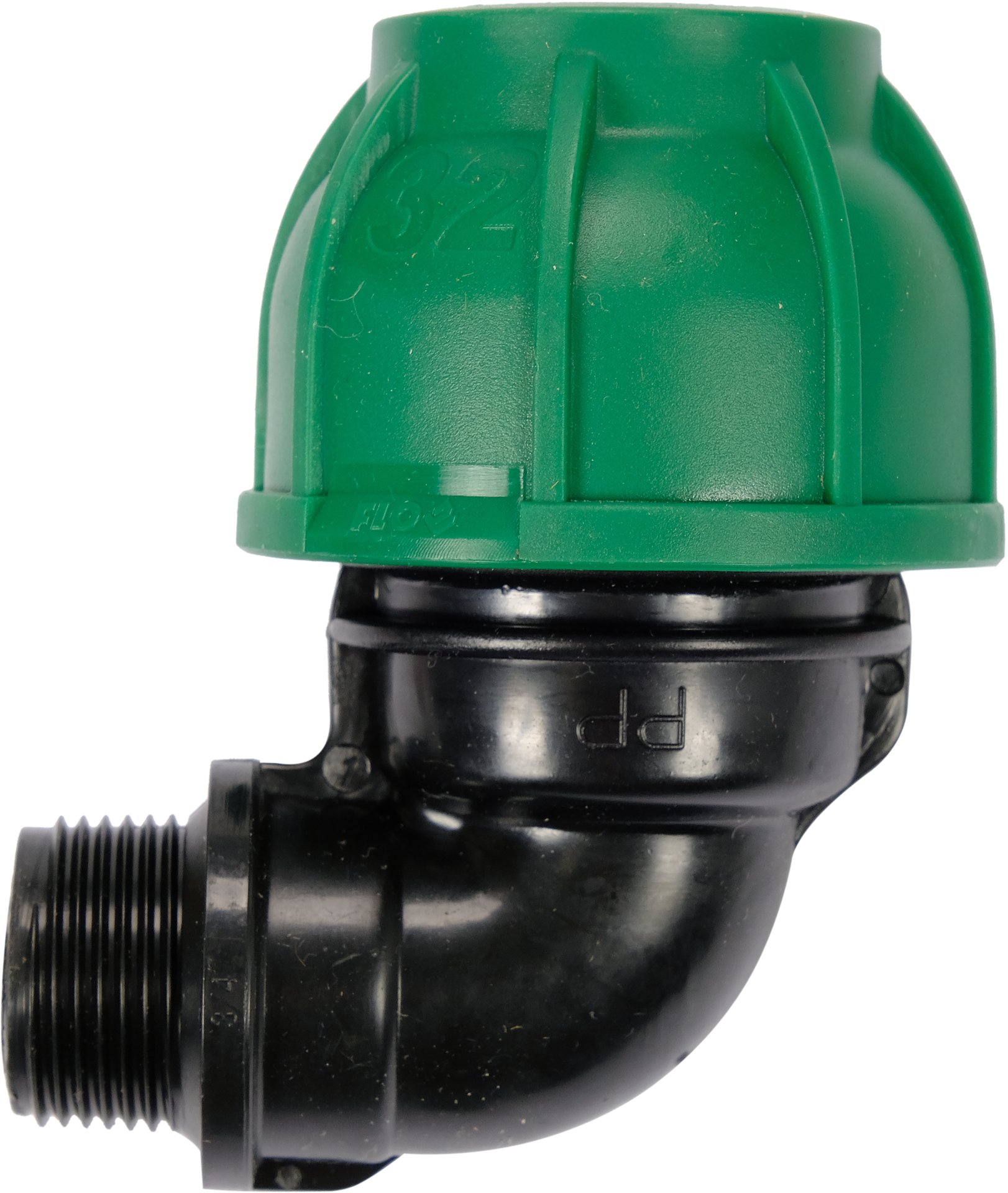 Pp-winkel 90° Außengewinde 32mm X 3/4