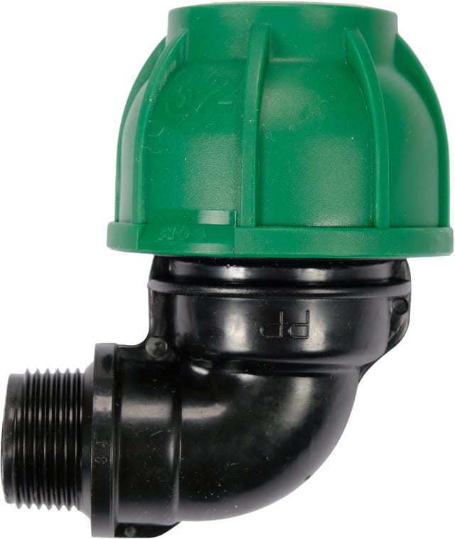 Pp-winkel 90° Außengewinde 32mm X 3/4