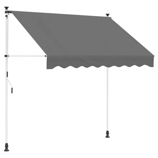 Manuell Einziehbare Markise Hellgrau 150 Cm Vidaxl