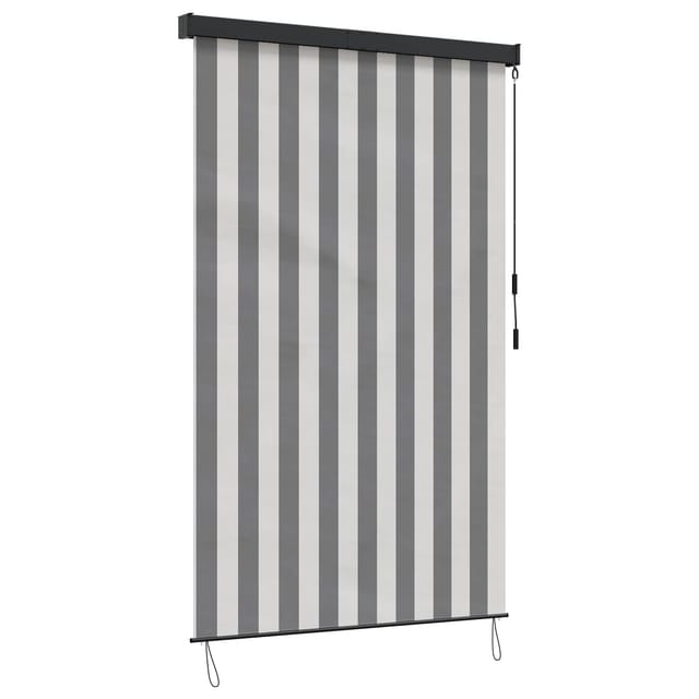 Rollo Anthrazit Und Weiß 160 X 250 Cm Stoff Und Aluminium Vidaxl