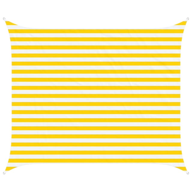 Sonnensegel Gelb Und Weiß 2,5 X 3 M 100 % Polyester Oxford Vidaxl