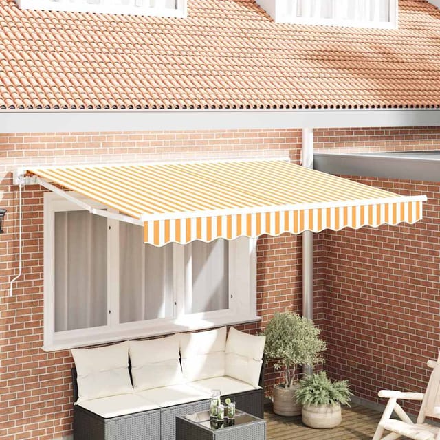 Markisenersatzstoff Gelb Und Weiß 3 X 2 M Polyester