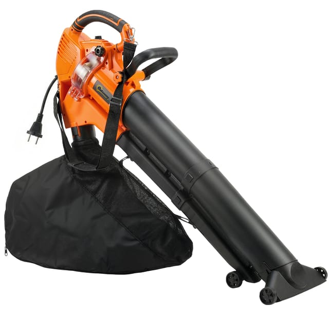 3000w 3-in-1 Kabelgebundener Laubsauger, Laubsauger, Häcksler, 40l Auffangsack, 4 Räder, Laubhäckselfunktion, Umweltfreundliches Gartengerät.