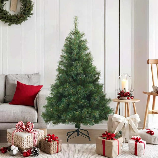 Künstlicher Klappbarer Weihnachtsbaum Grün 120 Cm Pvc, Stahl