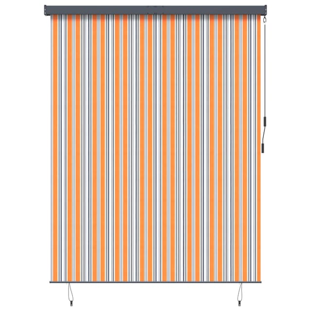 Rollo Gestreift Gelb Und Blau 200 X 250 Cm Stoff Und Aluminium