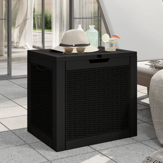 Gartenbox Schwarz 55,5x43x53 Cm Polypropylen