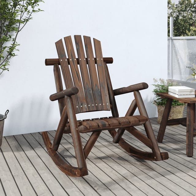 Garten-schaukelstuhl 69x96x101 Cm Massivholz Fichte