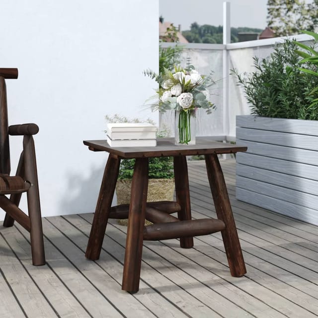 Beistelltisch 49x49x50 Cm Massivholz Fichte