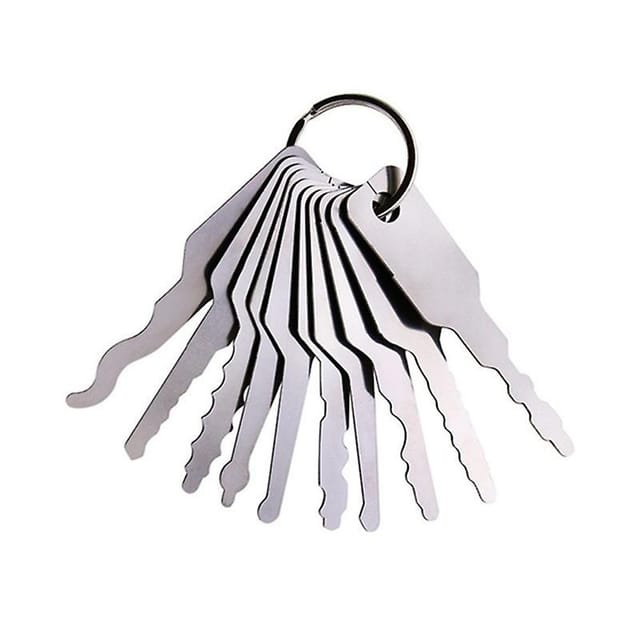 10-teiliges Set Mit Jiggler-schlüsseln Für Autoschlösser Etc., Edelstahl, Zum Öffnen Und Reparieren Von Schlössern