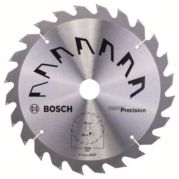 Bosch 2609256878 Kreissägeblatt Precision D= 250 Mm Bohrung= 30 Mm Z= 24