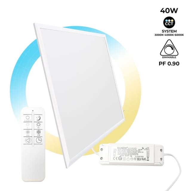Slim Led-panel 60x60cm 40w Cct Dimmbar
