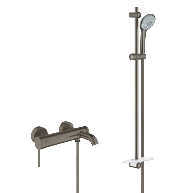 Wannen-/duschset Essence Mixer + Komplettes Brauseset 3 Euphoria-düsen, Gebürstetes Hartgraphit (33624al1-set) - Grohe