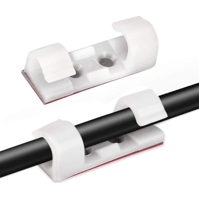 30 Wandclips Und Kabelbinder, Selbstklebende Kabelclips, Kabelmanagement, Selbstklebender Kabelorganizer Für Tv/ladegerät/auto/pc/büro