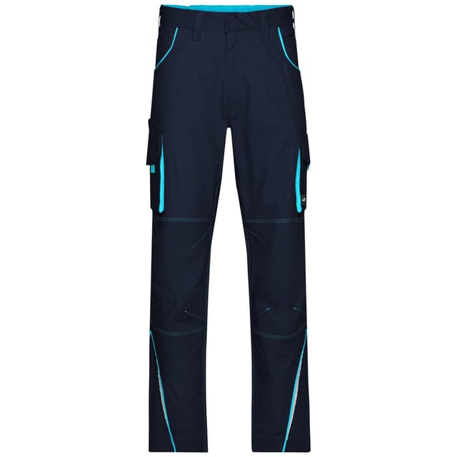 James&nicholson - Funktionelle Arbeitshose Jn847 Gr. 56 Navy/turquoise