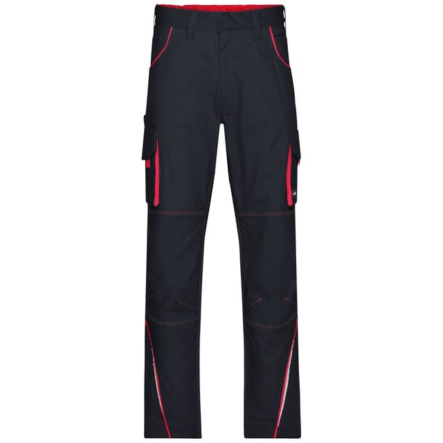 James&nicholson - Funktionelle Arbeitshose Jn847 Gr. 60 Carbon/red
