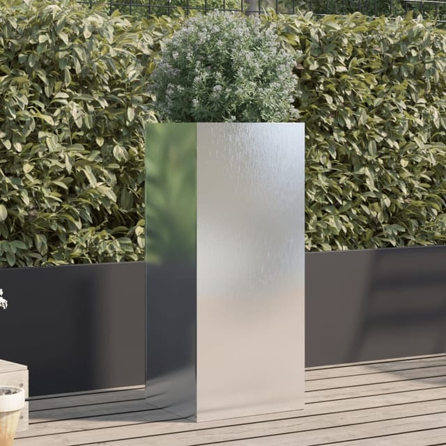 Pflanzkübel Silbern 32x27,5x75 Cm Edelstahl Vidaxl32572