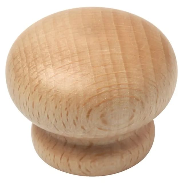 Rei Möbelknopf (Durchmesser: 40 mm, Holz, Buche)