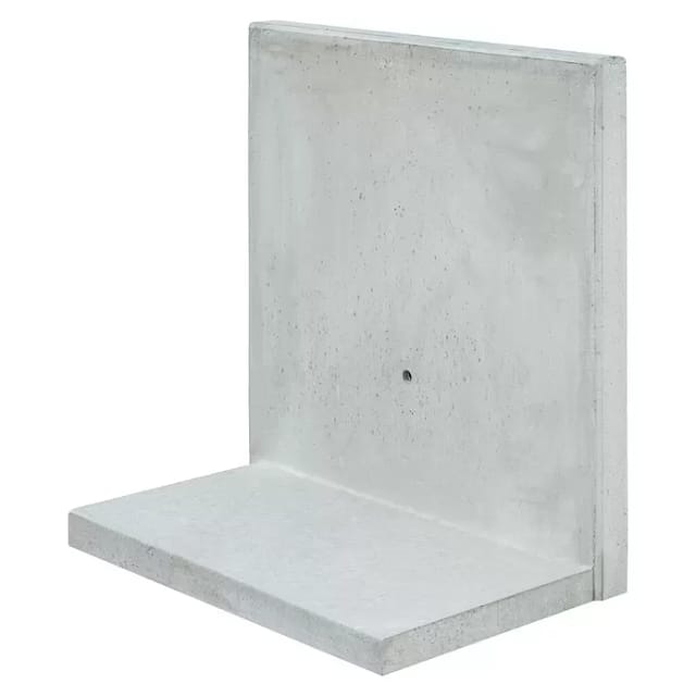 Diephaus L-Stein (80 cm, 100 cm, Stärke: 5 cm, Grau)