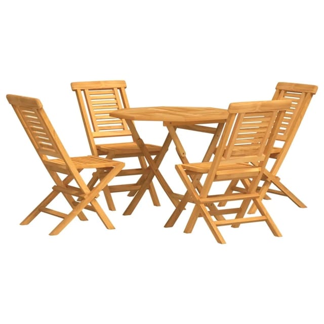 vidaXL 5-tlg Garten-Essgruppe Massivholz Teak Modell 81