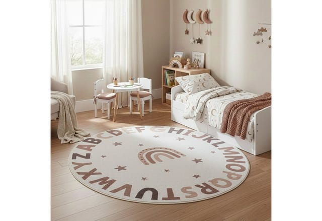 Ayyildiz Kinderteppich Coco 1133 Creme Ø 160 cm