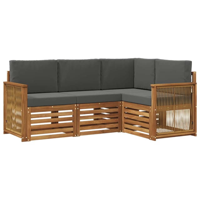 vidaXL Sofagarnituren mit Kissen 4 Stk Massivholz Akazie 3384298