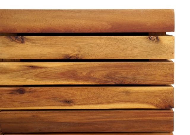PROREGAL Pflanzkasten HxBxT 60x33x33cm Pflanzkübel Blumenkasten Braun Quadratisch Outdoor Stahl Akazie Holz