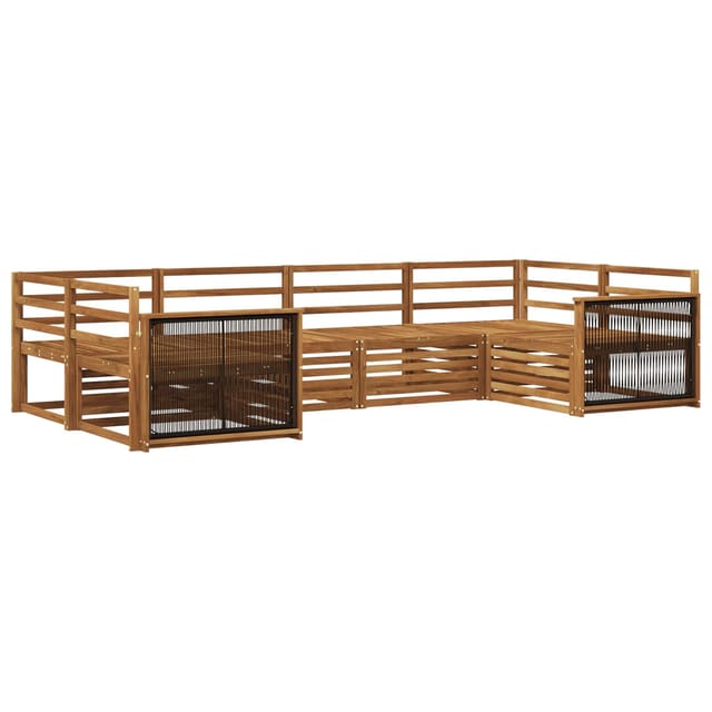 vidaXL Outdoor-Sofagarnitur 6 Stk Natur 3383772