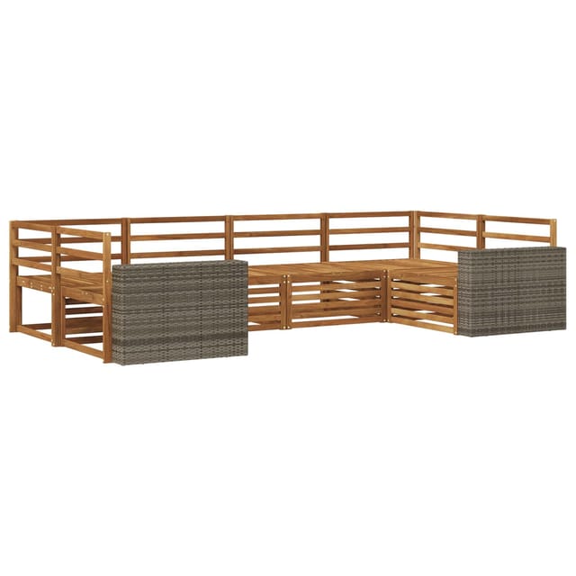 vidaXL Outdoor-Sofagarnitur 6 Stk Natur 3383787