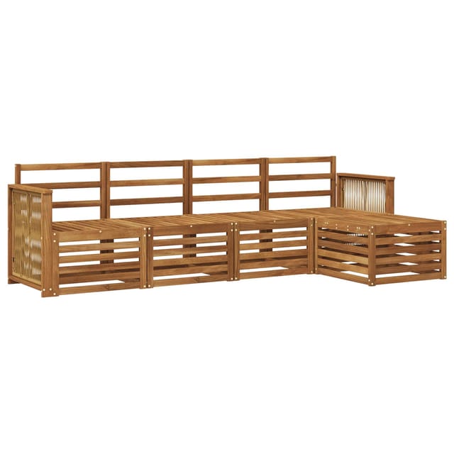vidaXL Outdoor-Sofagarnitur 5 Stk Natur 3384235