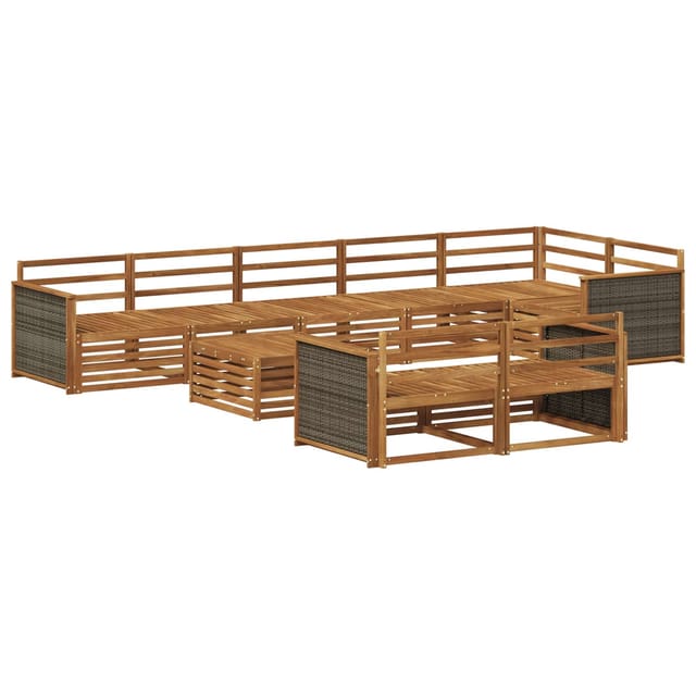 vidaXL Outdoor-Sofagarnitur 9 Stk 3383527