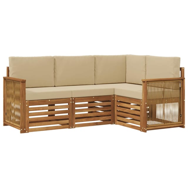 vidaXL Sofagarnituren mit Kissen 4 Stk Massivholz Akazie 3384299