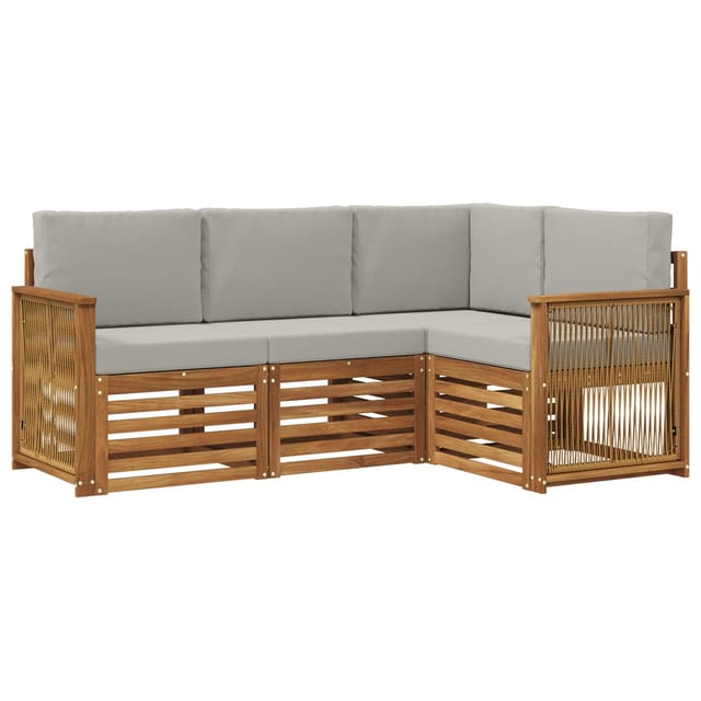 vidaXL Sofagarnituren mit Kissen 4 Stk Massivholz Akazie 3384297