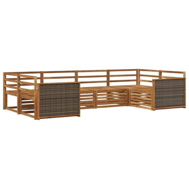 vidaXL Outdoor-Sofagarnitur 6 Stk Natur 3383767