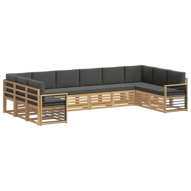 vidaXL Ecksofa Set 10 Stk Weiß und Anthrazit 363 x 187,5 x 73 cm 3392597