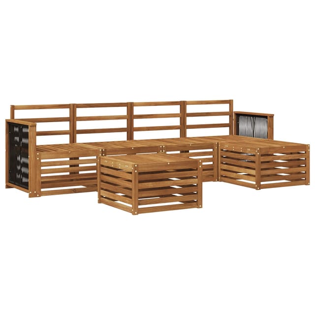 vidaXL Outdoor-Sofagarnitur 6 Stk Natur 3384260