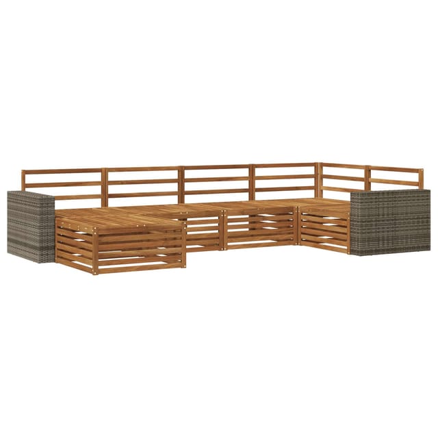 vidaXL Outdoor-Sofagarnitur 6 Stk Natur 3383577