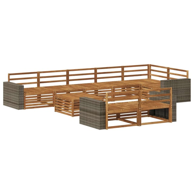 vidaXL Outdoor-Sofagarnitur 9 Stk 3383547
