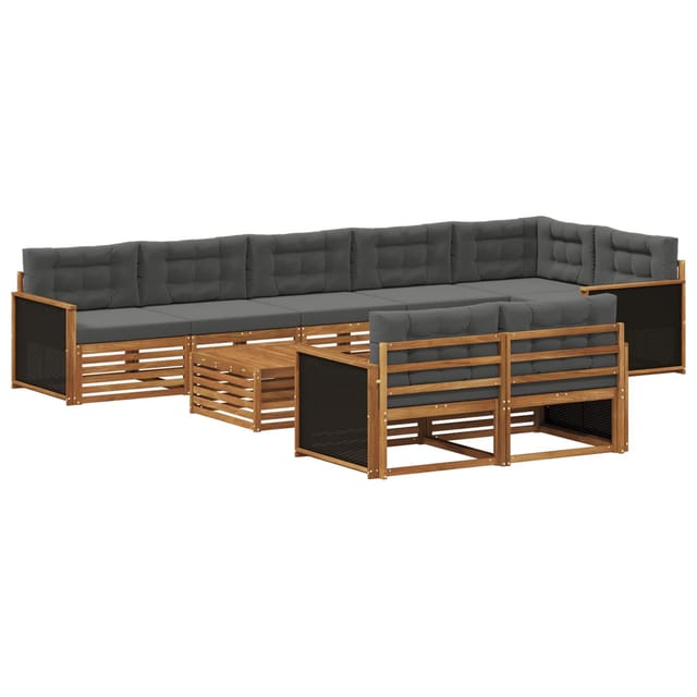 vidaXL Outdoor-Sofagarnitur mit Kissen 9 Stk 3383525