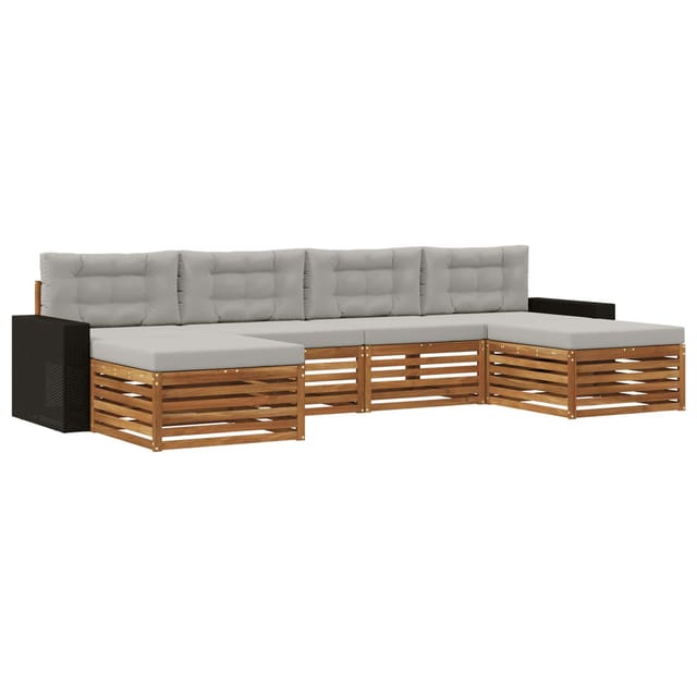 vidaXL Sofagarnituren mit Kissen 6 Stk Massivholz Akazie 3383694