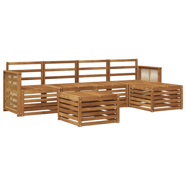 vidaXL Outdoor-Sofagarnitur 6 Stk Natur 3384265