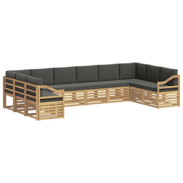 vidaXL Ecksofa Set 10 Stk Weiß und Anthrazit 363 x 185,5 x 73 cm 3392602