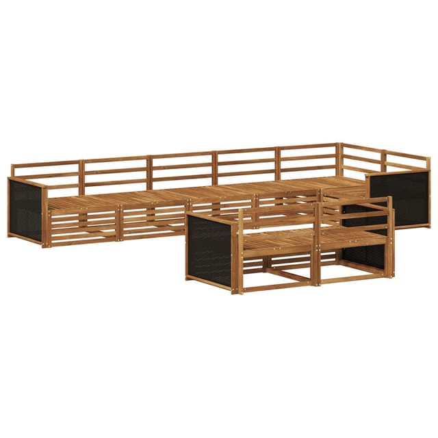 vidaXL Outdoor-Sofagarnitur 8 Stk Natur 3383492