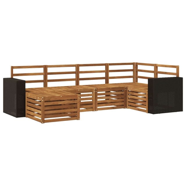 vidaXL Ecksofa Set 6 Stk Natur 3384570