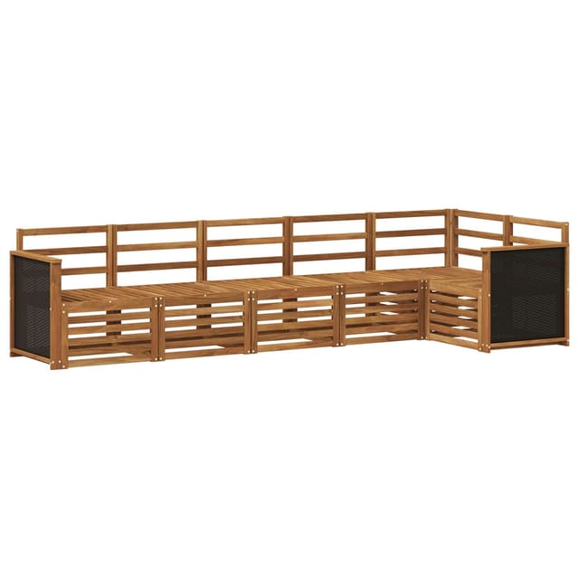 vidaXL Ecksofa Set 5 Stk Natur Massivholz Akazie 3384400