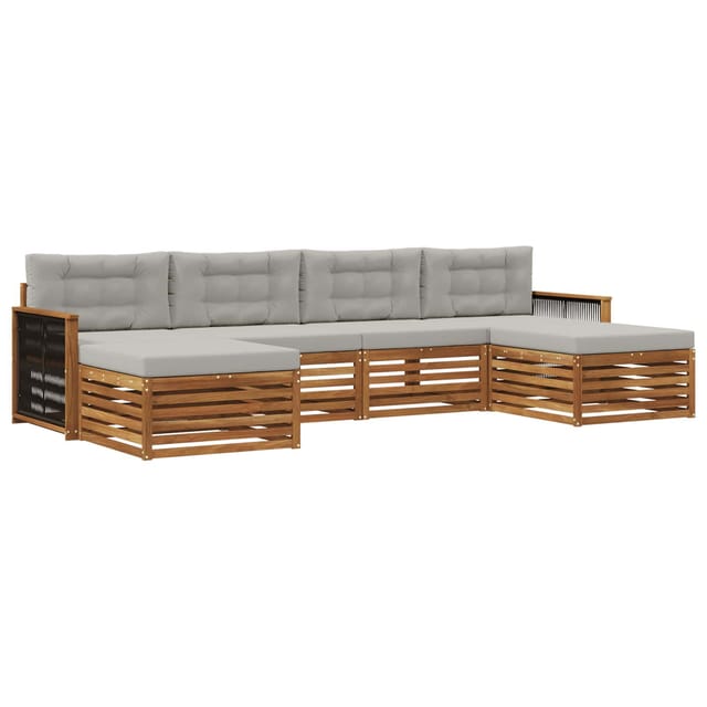 vidaXL Sofagarnituren mit Kissen 6 Stk Massivholz Akazie 3383684