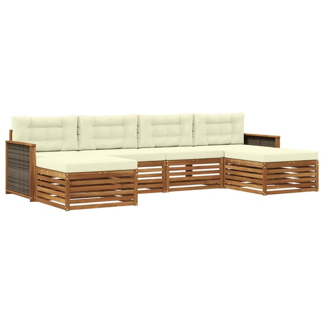 vidaXL Sofagarnituren mit Kissen 6 Stk Massivholz Akazie 3383678