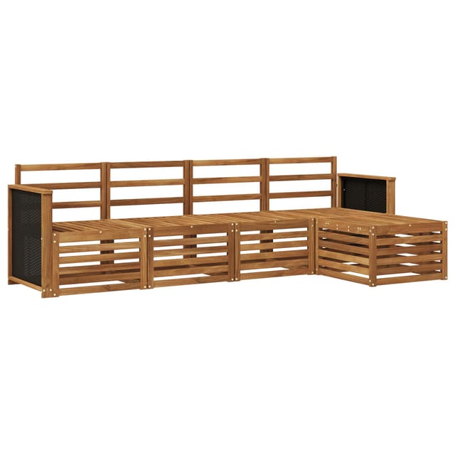 vidaXL Outdoor-Sofagarnitur 5 Stk Natur 3384220