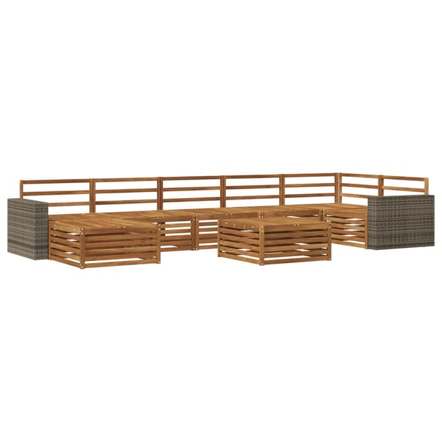 vidaXL Outdoor-Sofagarnitur 8 Stk Natur 3383667