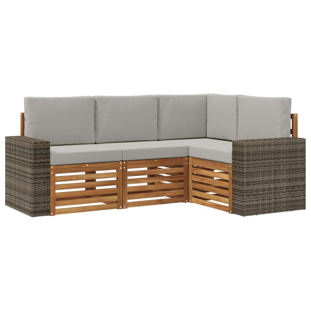 vidaXL Sofagarnituren mit Kissen 4 Stk Massivholz Akazie 3384307